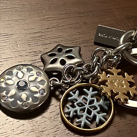 Coach Snow Cluster Metal Bag Charm (Silver) - Picture 3 of 7